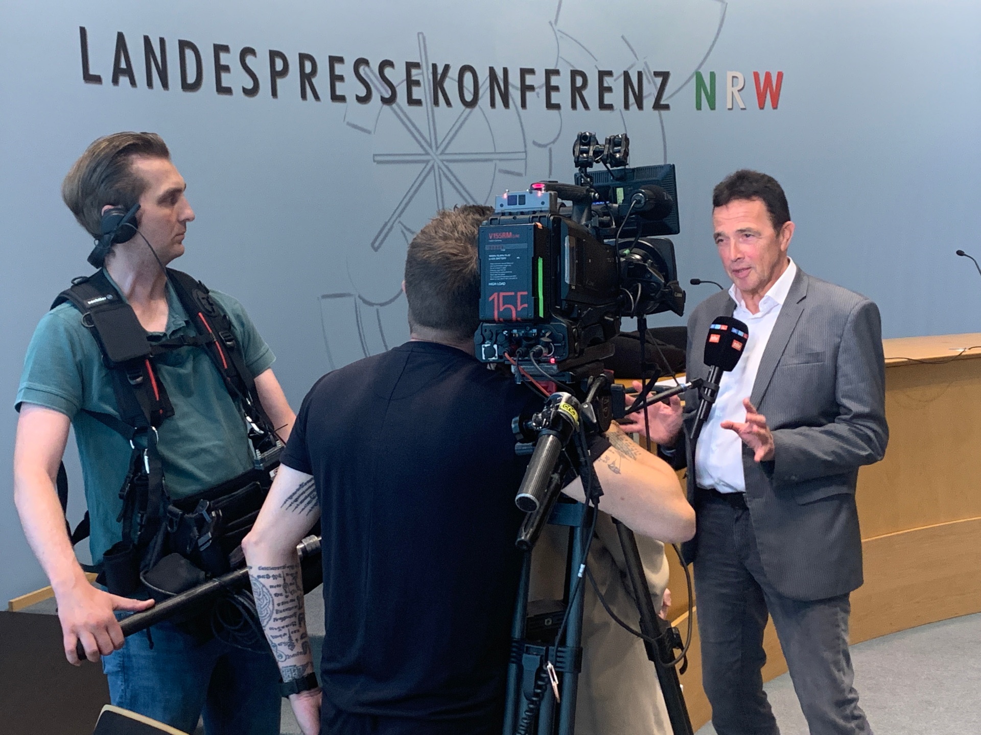 Landscheidt LPK Der Präsident des Städte- und Gemeindebundes NRW bei einem Interview.