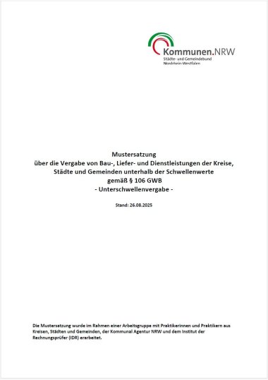 Mustersatzung Unterschwellenvergabe