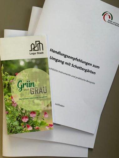 Flyer und Leitfaden zum Umgang mit Schottergärten Flyer und Leitfaden zum Umgang mit Schottergärten
