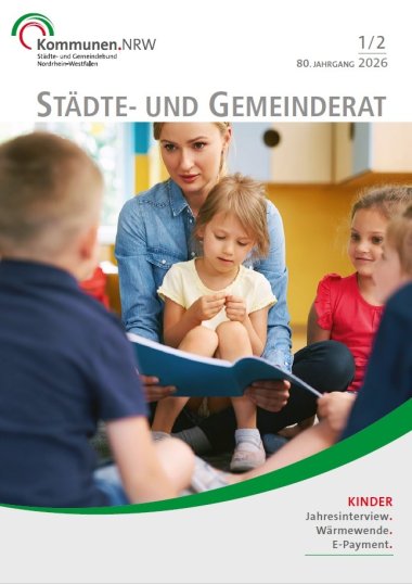 Ein Screenshot der Titelseite des Städte-und Gemeinderat zeigt Kinder mit einer Erzieherin