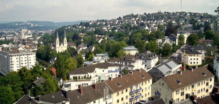 Stadt Siegen von oben Stadtentwicklung